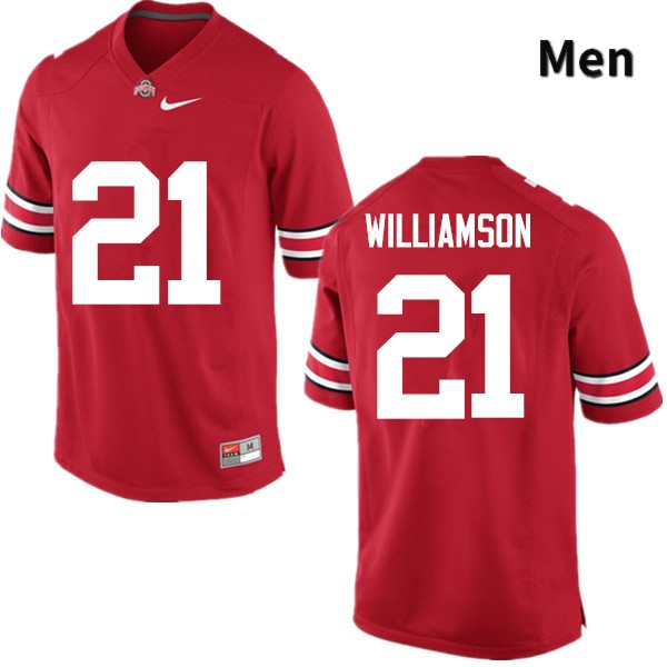 Ohio State Buckeyes Marcus Williamson Men's #21 Red Game Stitched College Football Jersey